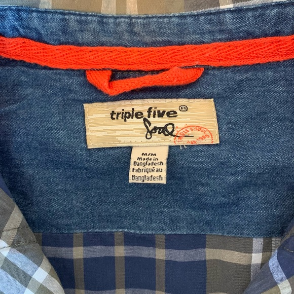 Triple Five Soul, Plaid Button Down Shirt, size M - Picture 3 of 6